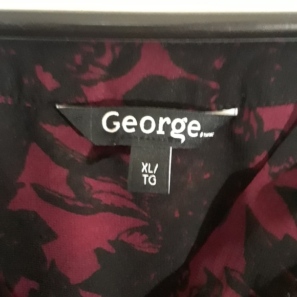 George Black and red sheer high low blouse size xl - Picture 4 of 4